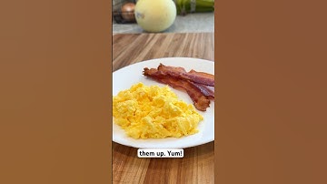 Scrambled eggs with CHEESE are the BEST scrambled eggs! #cookingvideo #eggs #scrambledegg #homecook