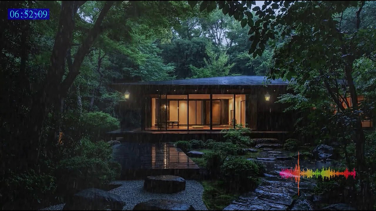 Deep Sleep Therapy with Heavy Rain and Soft Thunder Enhancing Deep Rest and Gentle Relaxation