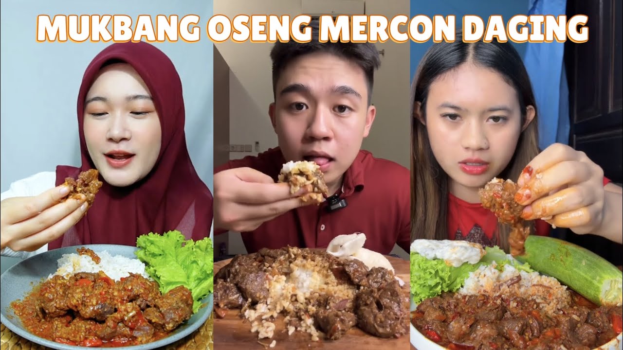 MUKBANG OSENG MERCON DAGING 🌶🔥🥵 ||