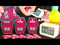 ASMR 5 ONE CHIP & 3 PAQUI CHOCOLATE 🔥 I ate a stopwatch ! CHALLENGE 파쿠이 원칩 초코 챌린지 먹방 eating sounds 원