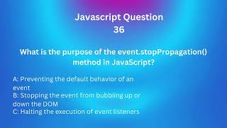 JavaScript Interview Mastery: 50 Questions and Answers for Tech Interviews! 36