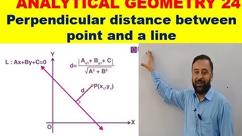 Perpendicular distance between Point and a Line || ANALYTICAL GEOMETRY 24 || in URDU/HINDI