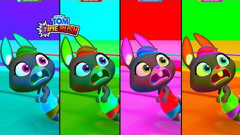 Talking Tom Time Rush || Talking Becca In 4 Colours Race || Super Funny Lava World Race || Gameplay