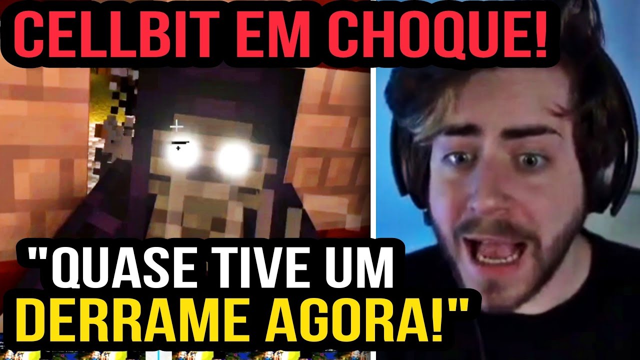 CELLBIT QUASE M*RREU DE SUSTO COM ESSE JUMPSCARE KKKKKK | MINECRAFT ...