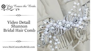 Rhinestone and Pearl Bridal Hair Comb by Hair Comes the Bride - Shannon