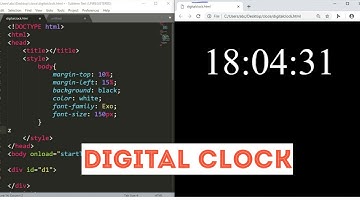 How to create digital clock using HTML and CSS