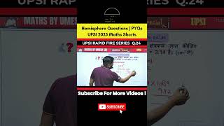 Hemisphere Questions | PYQs | UPSI 2025 Maths Shorts | BY Umesh Sir #hemispheres #viral
