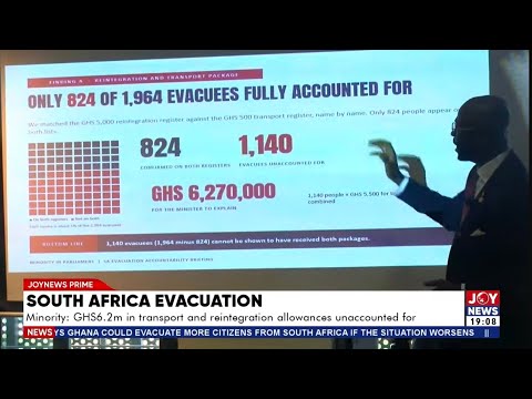 GH¢16.4m Gap? Minority demands audit of Ghana’s South Africa evacuation