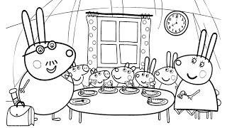 Casa da peppa pig desenhar e colorir para crianças peppa pig house  coloring and dawing for kids 