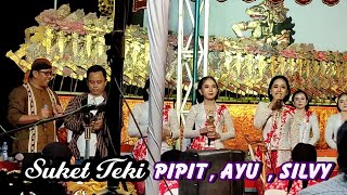 Sinden sekar bima pipit ,ayu dan silvyi menyanyikan suket teki bareng pejabat Banjarnegara