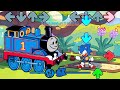 FNF Thomas Big Engine Brawl vs Sonic Frontiers Sings Bluey Can Can | Sonic.Exe 3.0 FNF Mods