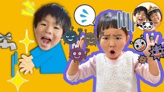 あーたんの手にバイキン発見！手洗いしないでおやつを食べて風邪ひいちゃった？！　うがい　しつけ　教育　アンパンマングミ　わくわくママ