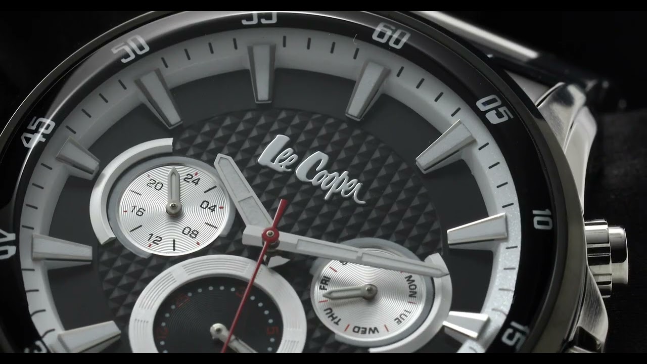 Buy Online Lee Cooper Quartz Multifunction Black Dial Stainless