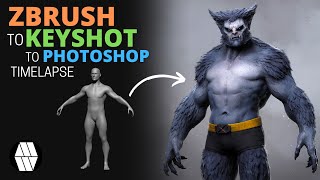 ZBrush to Photoshop Timelapse - ' Hank/Beast' Concept