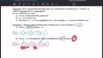 4.1 polynomial Functions and Models