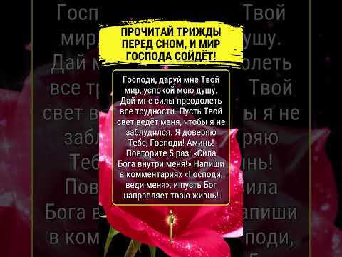 Прочитай трижды перед сном, и мир Господа сойдёт! Господи, даруй мне Твой мир