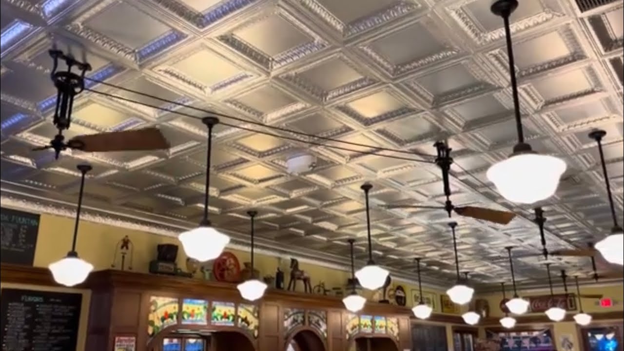 Fanimation Belt Driven Ceiling Fans an ice cream parlor YouTube