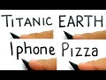 BEST OF LET'S DRAW , how to turn words TITANIC ,EARTH ,IPHONE ,PIZZA into cartoon