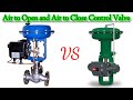 Air to open  air to close control valves working principle different between air to open  close