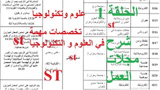 وفرص العمل المتاحة// ///ST/// التخصصات الجامعية ///العلوم التكنولوجيا