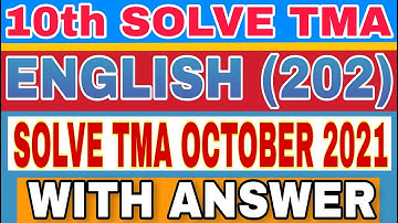 NIOS Class 10 ENGLISH (202) TMA Solution 2020-21 | NIOS Class 10 TMA October 2021