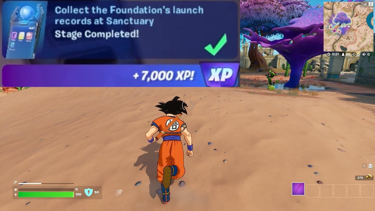 Collect the Foundation's launch recordsat Sanctuary Fortnite