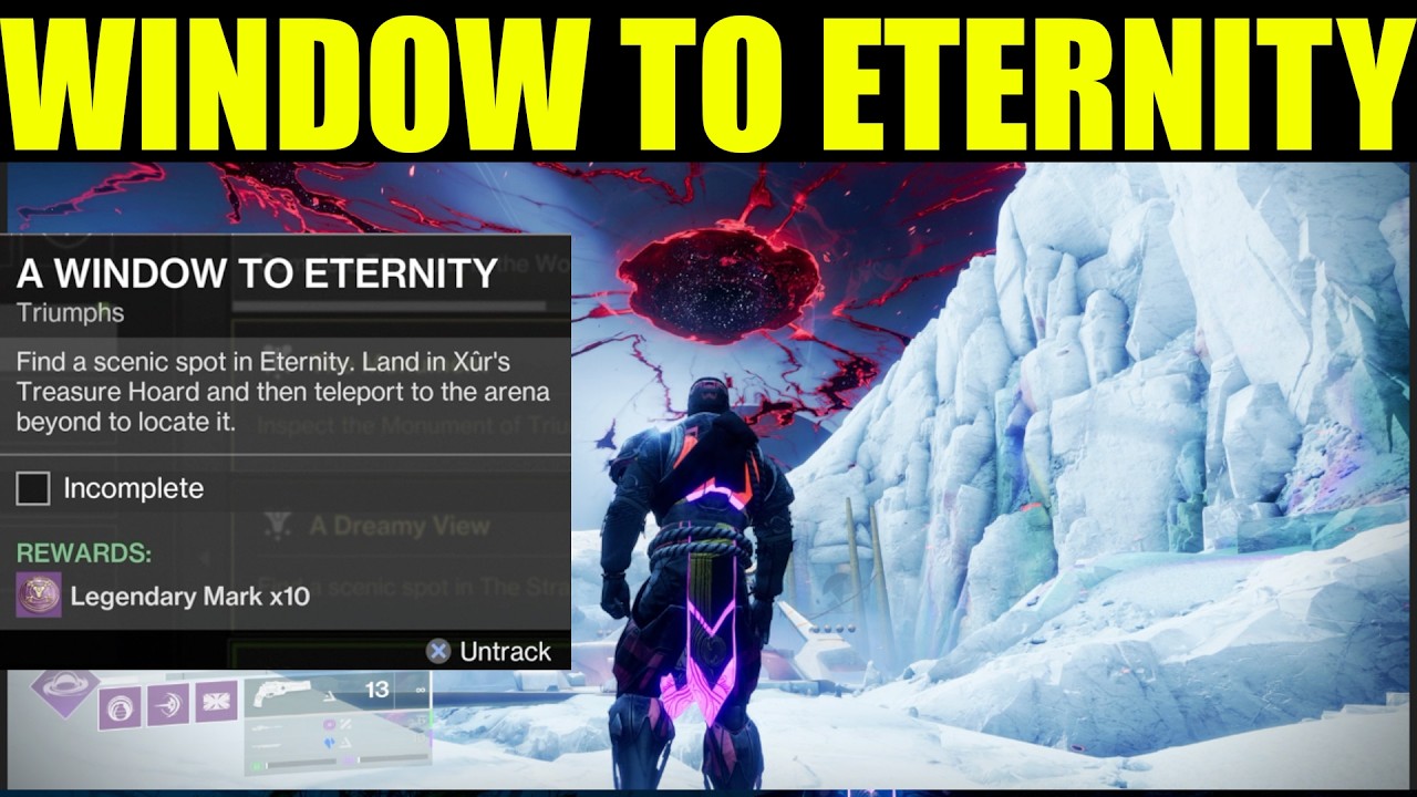Destiny 2 - find a scenic spot in eternity | a window to Eternity