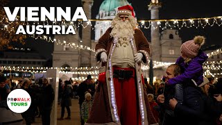 Vienna Christmas Markets - Evening Tour - 4K 60fps - with Captions