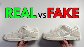 REAL VS FAKE! NIKE SB DUNK CITY OF LOVE LIGHT BONE SNEAKER COMPARISON!