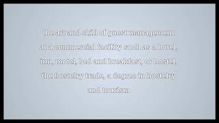 Hostelry Meaning