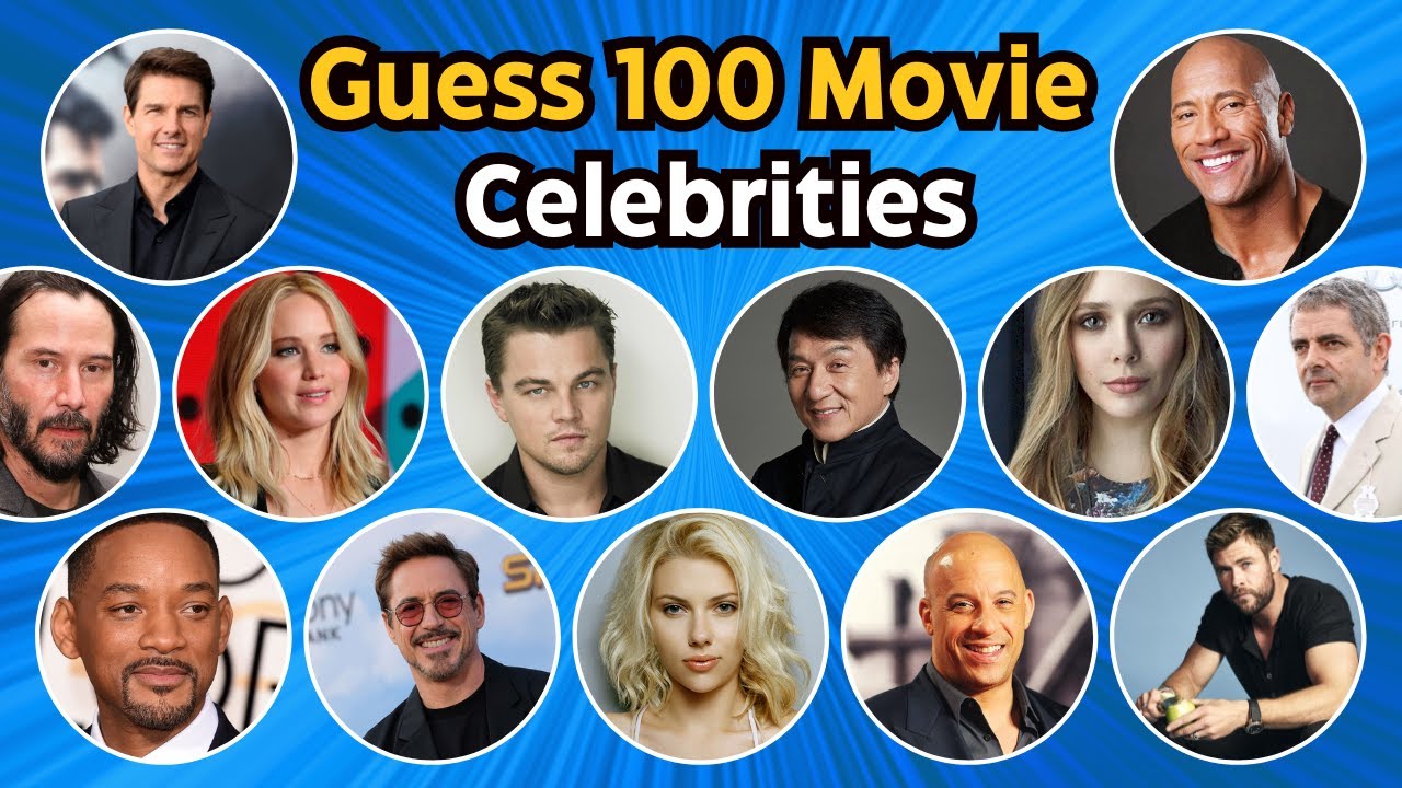 Guess 100 Popular Celebrities In The World - YouTube