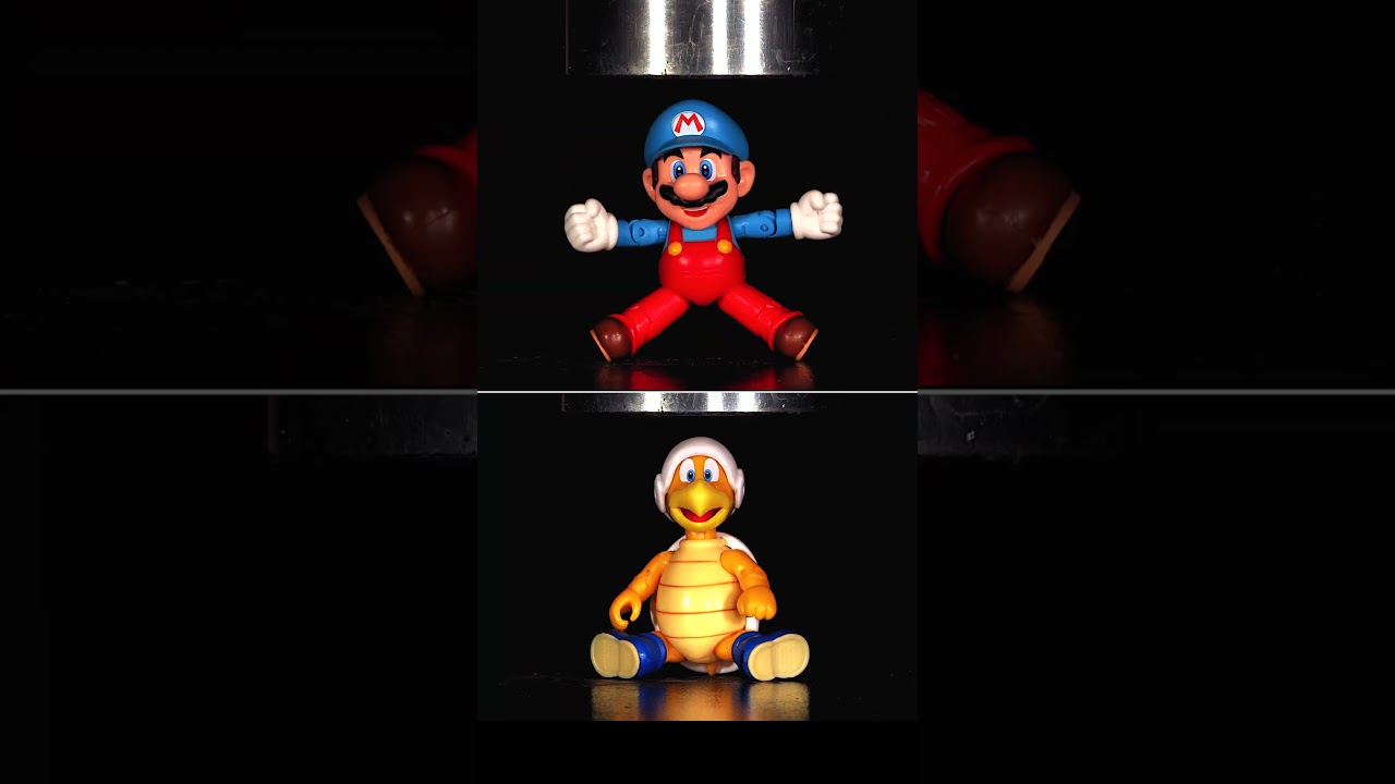🦖🍄 Mario Characters CRUSHED By Hydraulic Press 🎮💥 