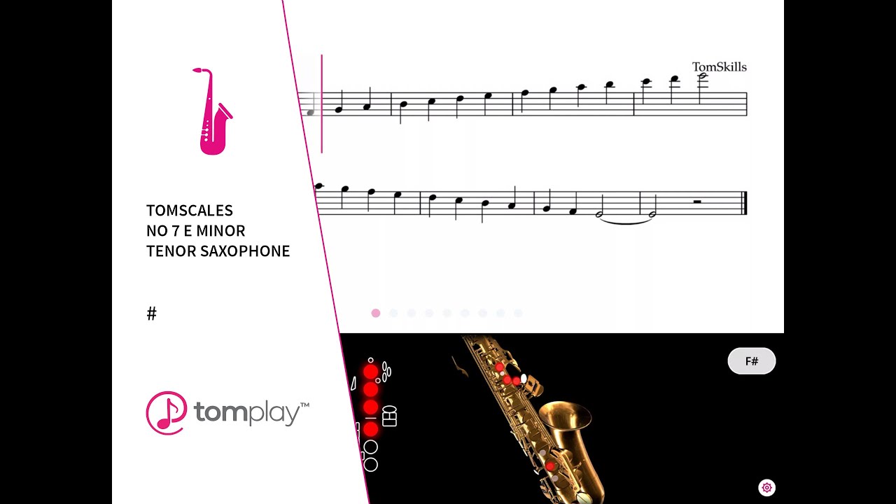 E Minor Tenor Saxophone Scale (Sheet Music and Backing Track) 🎷