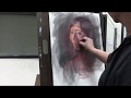 Pastel portrait painting demo by james wu