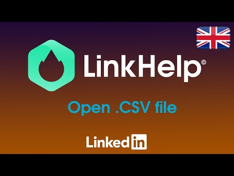 Linkhelp - OPEN CSV FILE (TUTO)