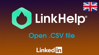 Linkhelp - OPEN CSV FILE (TUTO)