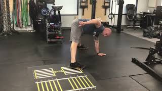 How to perform wide-based high hamstring stretch with anterior/posterior pelvic tilt & pelvic glide
