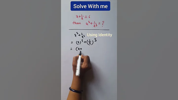 x+1/x=6 then x^3+1/x^3=? #maths #algebra #youtubeshorts #viral #shorts #tricks
