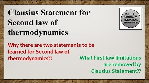 Clausius Statement for Second law of thermodynamics #thermodynamics #secondlawofthermodynamics
