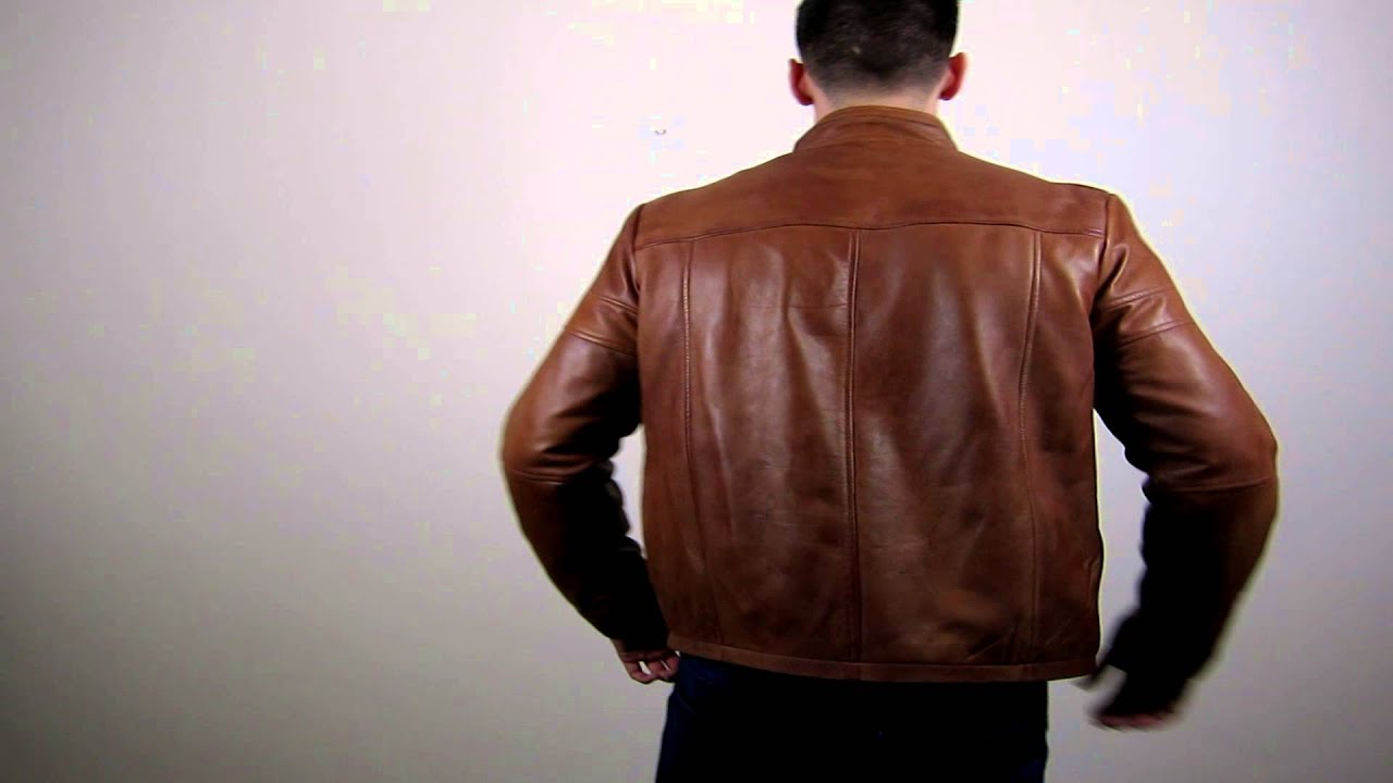 Men's Vintage Tan Leather Jacket - Bentley