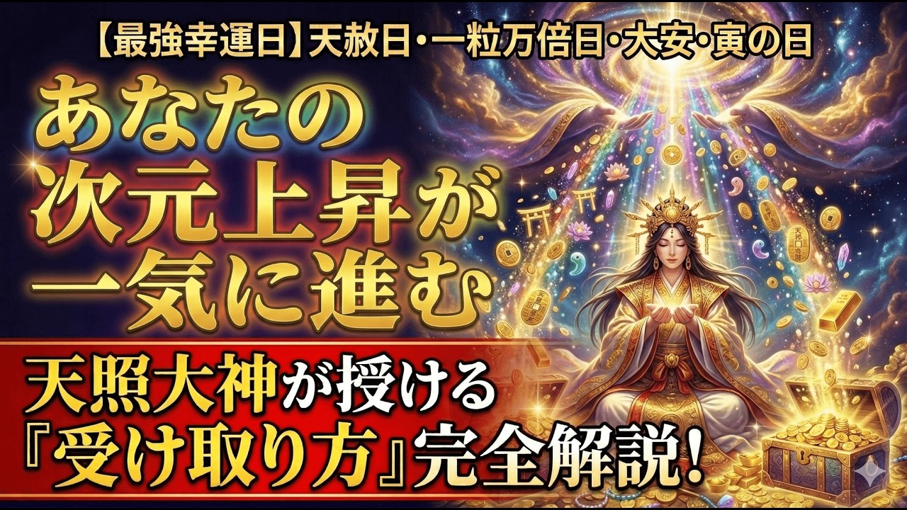 天赦日・一粒万倍日・大安・寅の日が重なる3月5日。最強の開運日にアセンションへの道が加速します。宇宙銀行の無限の富が降り注ぐ。