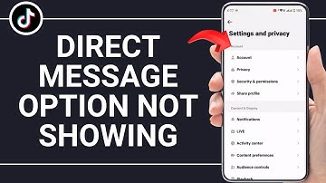 TikTok Direct Message Option Not Showing | How to Fix Direct Message on TikTok 2025