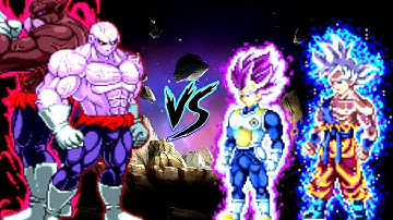 Jiren V2 OP (Zeed) VS Goku DBS V3.5 OP (all form) & Vegeta DBS V2 OP (all form) in #Mugen