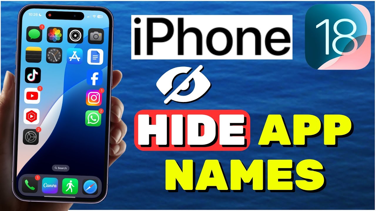 How To Remove App Names From IPhone Home Screen IOS 18 YouTube