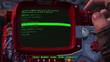 Fallout 4 Cheat Terminal Formerly Cheat Menu Console Mod Showcase