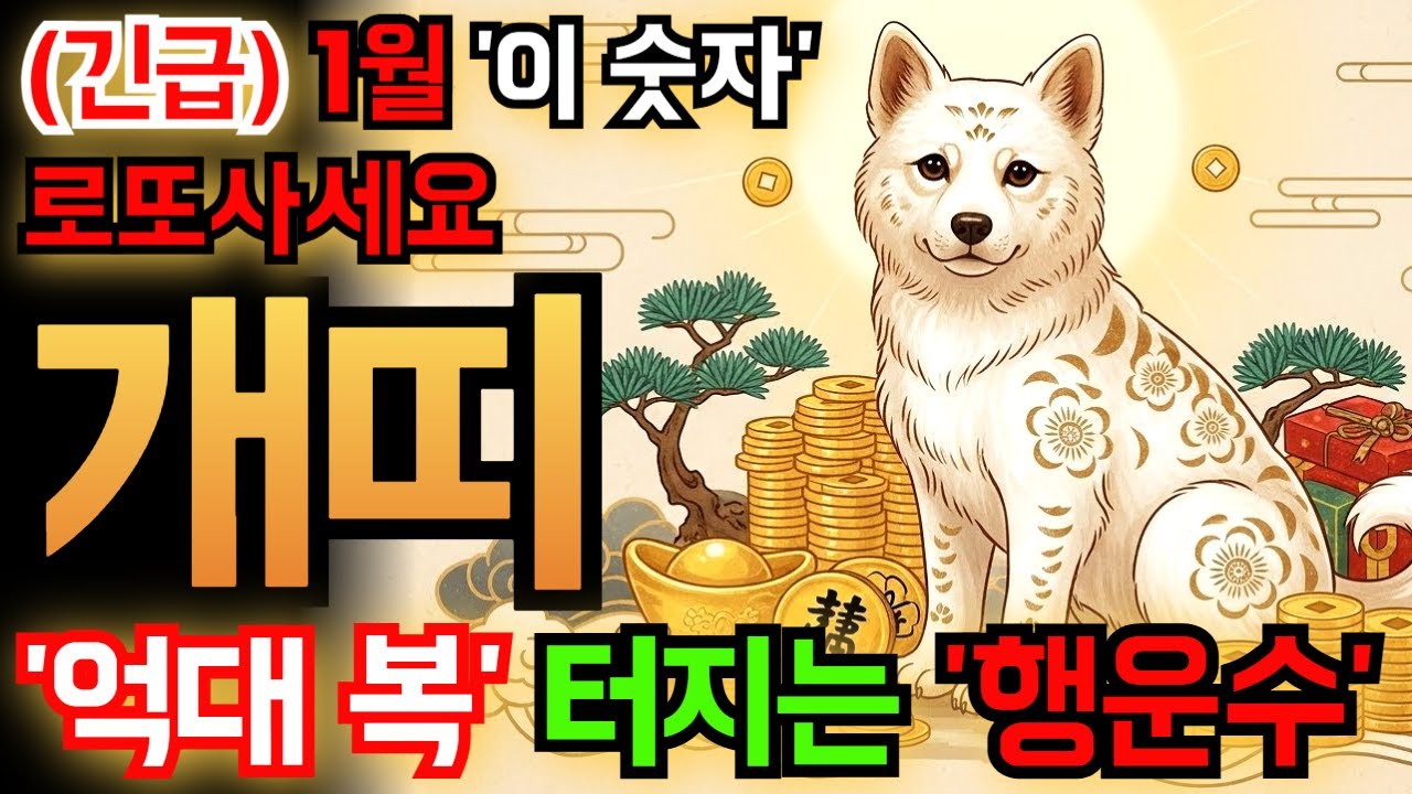 🐶 2026년, 개띠는 ‘이 숫자’ 꼭 기억하세요!소름 돋게 좋은 일 생깁니다!(58년, 70년, 82년, 94년)