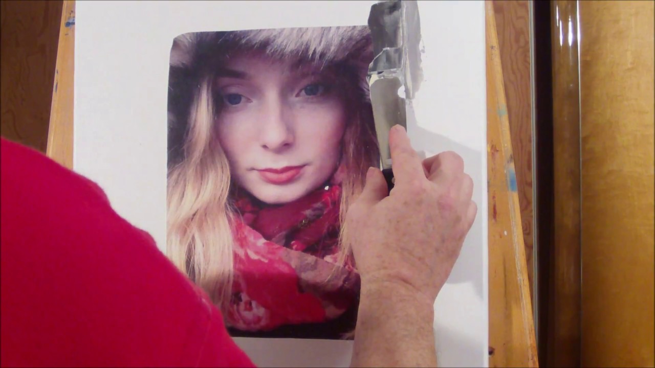 Portrait mit FototransferTechnik Portrait with photo transfer