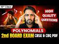 Class 10 Maths Chapter 2 Polynomials | PYQs &amp; Rapid Revision for CBSE Class 10 Second Board Exam