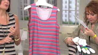 Liz Claiborne New York Petite Striped Knit Maxi Dress with Pat James-Dementri