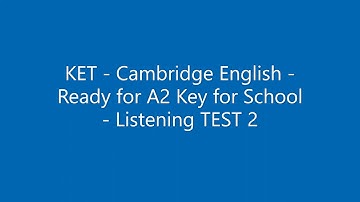 Test 2 - Ready for A2 KEY - Revised 2020
